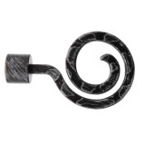 Set Capăt Decorativ Galerie Demeure Fi20 &ndash; Negru/Argintiu Compoziție Fier Forjat