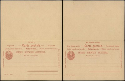 Switzerland - Old postcard Postal stationery + Reply UNUSED DB.014 foto