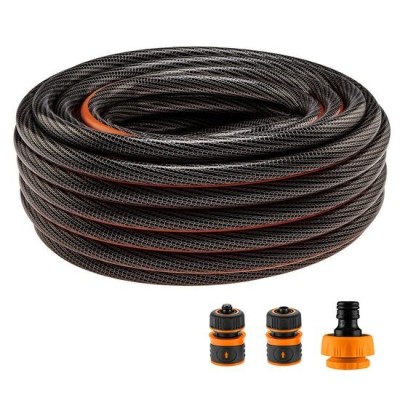 Furtun de gradina, 6 straturi, antirasucire, cu 2 cuple si adaptor, 1/2&amp;quot;, 20 m, NEO GartenVIP DiyLine foto