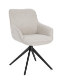 Cumpara ieftin Scaun rotativ negru crem Matilda 57x64x84.5 cm