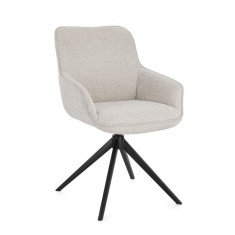 Scaun rotativ negru crem Matilda 57x64x84.5 cm