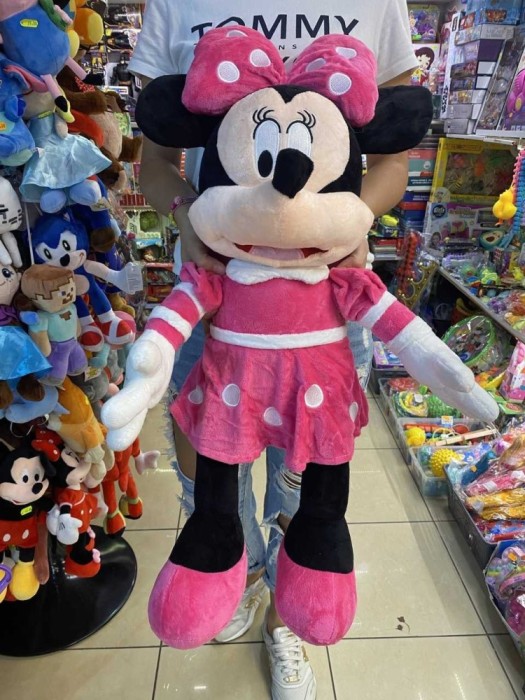 Minnie Mouse jucarie plus rochie roz 60cm