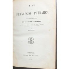 Rime (Versuri- carte in italiana) - Francesco Petrarca