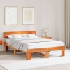 VidaXL Cadru de pat Maro ceruit 140 x 200 cm Lemn masiv de pin 872568