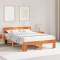 vidaXL Cadru de pat Maro ceruit 140 x 200 cm Lemn masiv de pin 872568