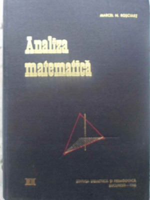 ANALIZA MATEMATICA VOL.2-MARCEL N. ROSCULET foto