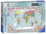 Puzzle Harta Politica A Lumii 2, 1000 Piese, Ravensburger