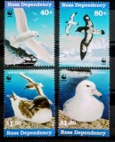 Ross Dependency 1997 păsări WWF, păsări mari de din Antarctica,petrel de zăpadă serie 4v. Neștampilată, Nestampilat