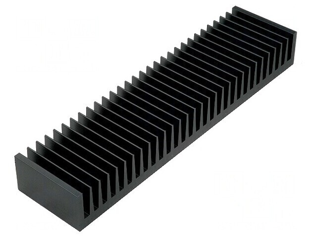 Radiator Extrudat cu Aripioare Negru 75x300x40mm