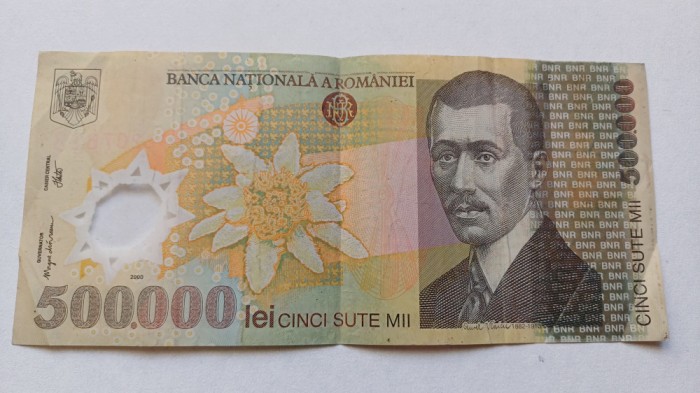 Romania -500000 lei 2000- semnatura Isarescu