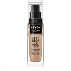 NYX Professional Makeup Can't Stop Won't Stop Full Coverage Foundation fond de ten cu acoperire ridicată culoare Light Ivory 30 ml
