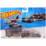 Set Hot Wheels, Camion si Masinuta Rat Rig, Baiat, Plastic