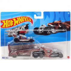 Set Hot Wheels, Camion si Masinuta Rat Rig