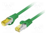 Patch cord LANBERG RJ45 S/FTP Cat6a LSZH 5m verde