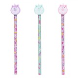 Set Creioane Colorate, 3 Bucăți, ștergătoare Formă Donut, Multicolor, Oem