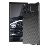 Husa pentru samsung galaxy s23 ultra, carbonfiber, premium, black