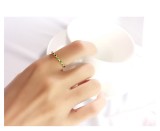 Cumpara ieftin Inel Minimalist Eternity din Argint 925 Placat cu Aur , Model Delicate Wave cu Zirconii Verzi Smarald