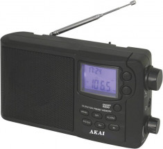 Radio cu ceas Akai PR005A-420B FM/MW Negru foto