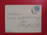 1988 - PLIC 25 BANI CAROL VULTURI - CIRCULAT BUCURESTI - FRANKFURT