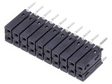 Soclu pini mamă 2x10 2,54mm THT 8,5mm
