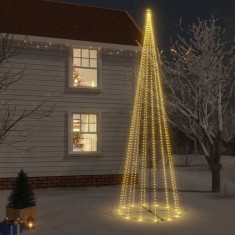 Brad de Crăciun conic, 1134 LED-uri, alb cald, 230x800 cm foto