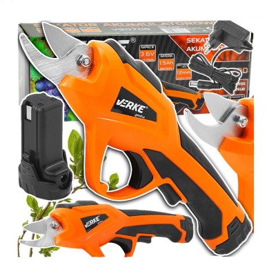Foarfeca electrica cu acumulator pentru curatarea arbustilor, florilor, copacilor, plantelor, latime de taiere 12 mm, 3.6V 1.5Ah, Verke foto