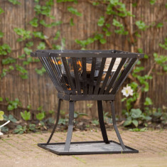 RedFire Cos pentru foc Denver, negru, 51,5x39x45 cm, otel, 85015 GartenMobel Dekor