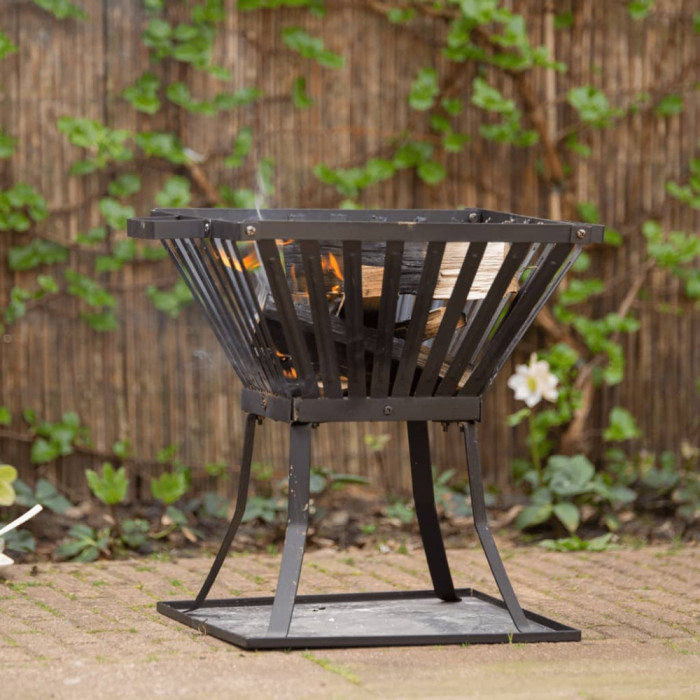 RedFire Cos pentru foc Denver, negru, 51,5x39x45 cm, otel, 85015 GartenMobel Dekor