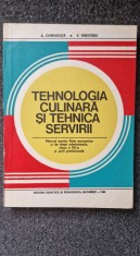 TEHNOLOGIA CULINARA SI TEHNICA SERVIRII - Chirvasuta