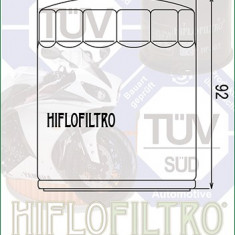 Filtru Ulei HF171 Negru Hiflofiltro Harley 63731-99 63731-99A 63798-99 Cod Produs: MX_NEW HF171BPE