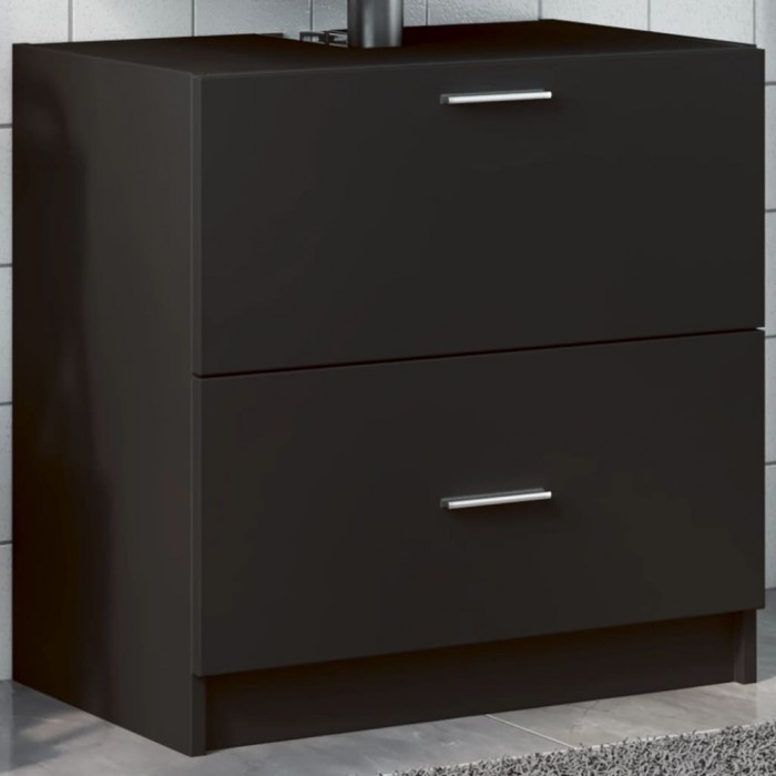 vidaXL Dulap de chiuvetă, negru, 59x37x59 cm, lemn prelucrat 848109