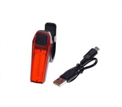 Stop spate biciclete led Cob, incarcare USB, 90 lumeni PB Cod:AWR1303 foto