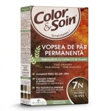Vopsea de par fara amoniac, fara silicon, blond aluna, 7N, Color&amp;Soin