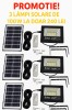 SET 3 x Proiector LED Cu Panou Solar V, 100W, Control Prin Telecomanda, Senzor Crepuscular + Accesorii