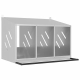 Cumpara ieftin Cutie cuibar pentru pui cu 3 compartimente argintiu galvanizat