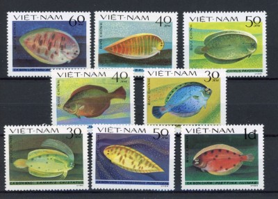 3-VIETNAM-1982-PESTI-Serie completa de 8 timbre nestampilate conform scan foto