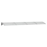 Cumpara ieftin Copertina de usa, gri si transparent, 400x75 cm, policarbonat