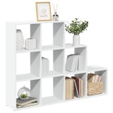 vidaXL Bibliotecă/separator 3 niveluri, alb, 137,5x29x103,5 cm lemn 857976