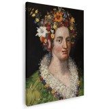 Tablou pictura Flora de Giuseppe Arcimboldo 2120 Tablou canvas pe panza CU RAMA 70x100 cm