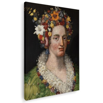 Tablou pictura Flora de Giuseppe Arcimboldo 2120 Tablou canvas pe panza CU RAMA 60x90 cm foto