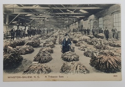 WINSTON-SALEM, A Tobacco Sale - CP Ilustrata monocroma foto