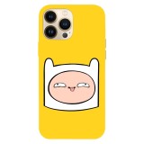 Husa compatibila cu Apple iPhone 15 Pro, Viceversa, model Jake face Adventure time , Silicon, TPU, Transparent, Carcasa