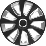 Set capace roti auto Cridem Stratos RC 4buc - Negru/Argintiu - 16&#039;&#039; CRI1633RCBS