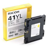 Ricoh original g&eacute;lov&aacute; n&aacute;plň 405768, GC41Y, yellow, 600str.