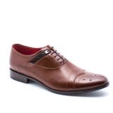 Cumpara ieftin Pantofi eleganti barbatesti, din piele naturala, Conhpol 5044, 41 - 43, Maro