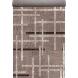 Cumpara ieftin Traversa Festonata Surfilata, Model Mira 24009-133, Inaltime Fir 6 mm, Latime 0.6m, Marime 60 x 200 cm, Maro, Antialergic, Polipropilena, Living, Dorm