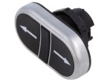 Comutator dublu negru plat