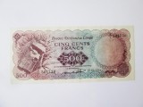 Rara! Congo/Katanga 500 Francs 1961 UNC,bancnota emisa de opozitie pentru destabilizarea regimului