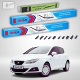 Cumpara ieftin Ștergătoare Seat Ibiza 6J5 2008-2011 | Set Față și Spate Flat &ndash; TeamCar&reg;