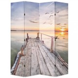 Cumpara ieftin Paravan de camera pliabil, 160 x 170 cm, imprimeu lac